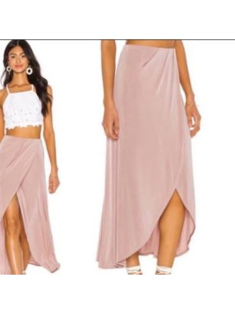 Free People Smoke & Mirrors Faux Wrap Skirt